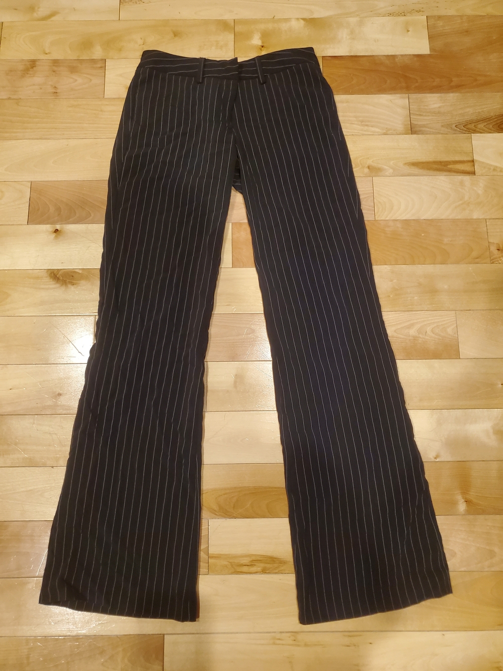 Star City Black Pinstripe Lined Skirt/Slacks Waistband